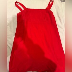 Red H&M mini dress.